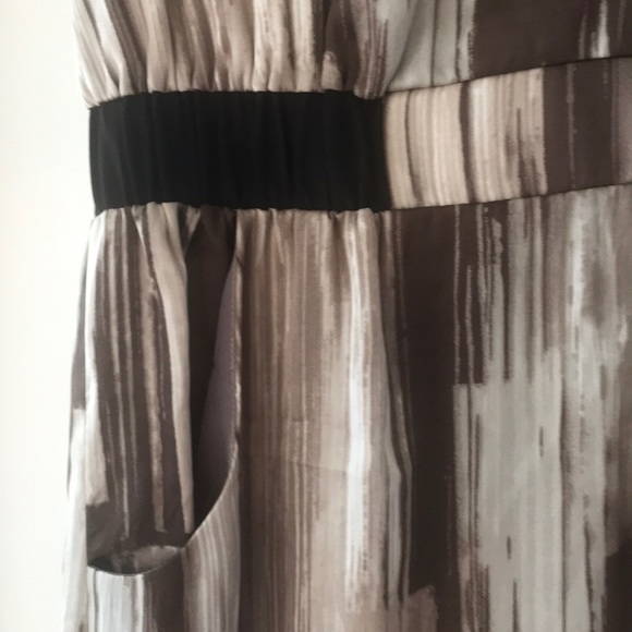 Max and Cleo Taupe Satin Dress - Size S - Picture 3 of 7